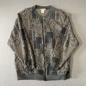 D. K. GOLD/ DONNKENNY JERSEY ZIP-UP JACKET SIZE: M‎